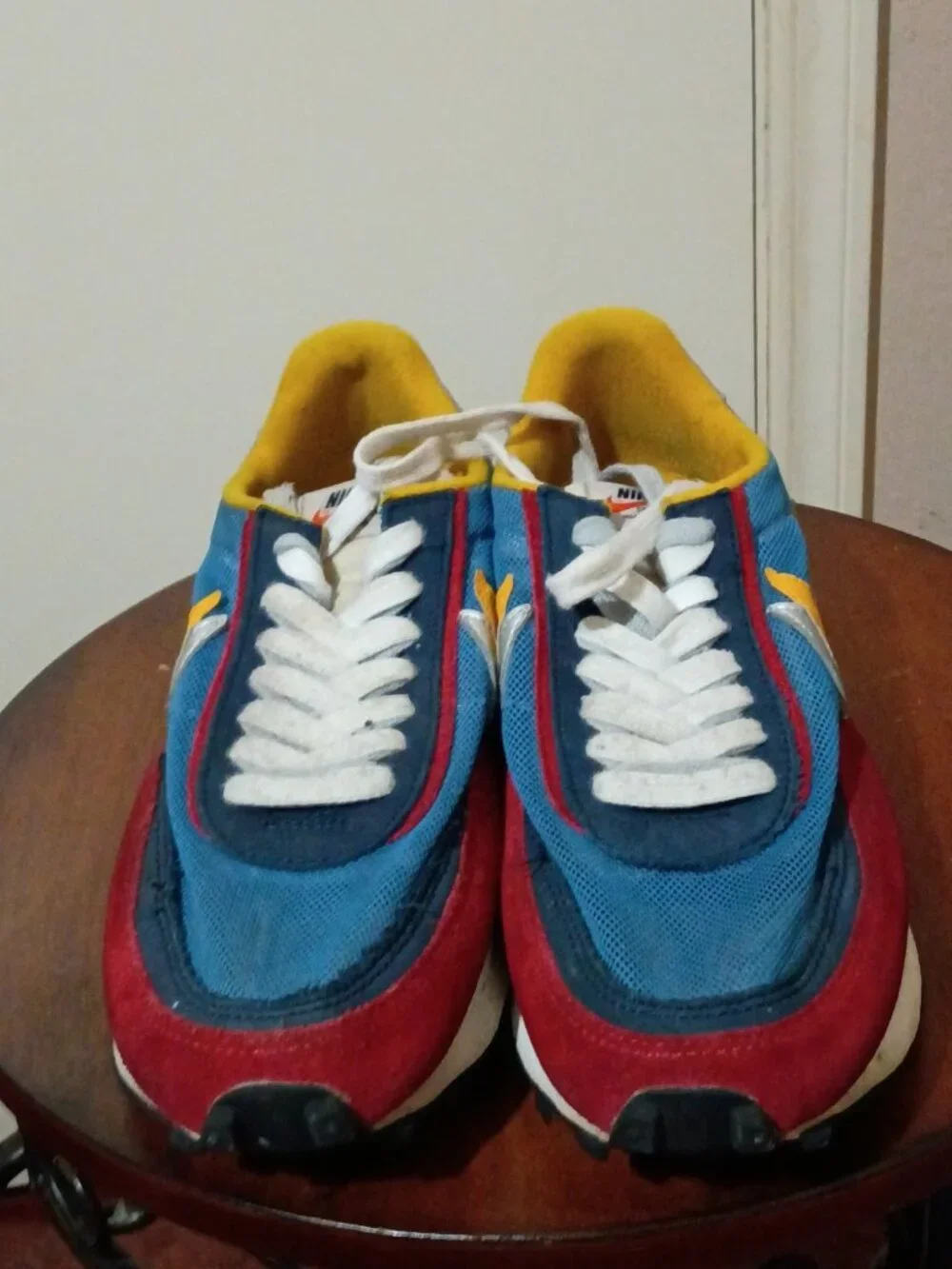 Nike Sacai LDWaffle Shoes Varsity Blue Red Men's 8.5 Running Sneakers BV0073-400